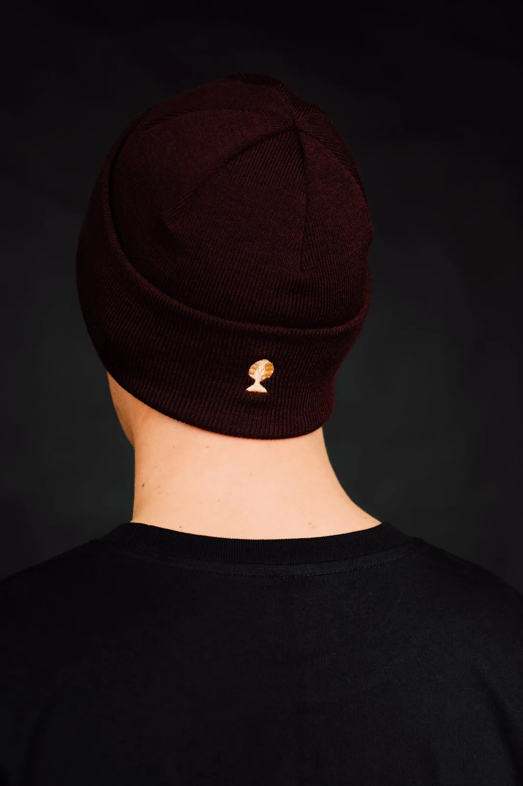Beanie aus Merinowolle mit Logo-Applikation, Ansicht 3