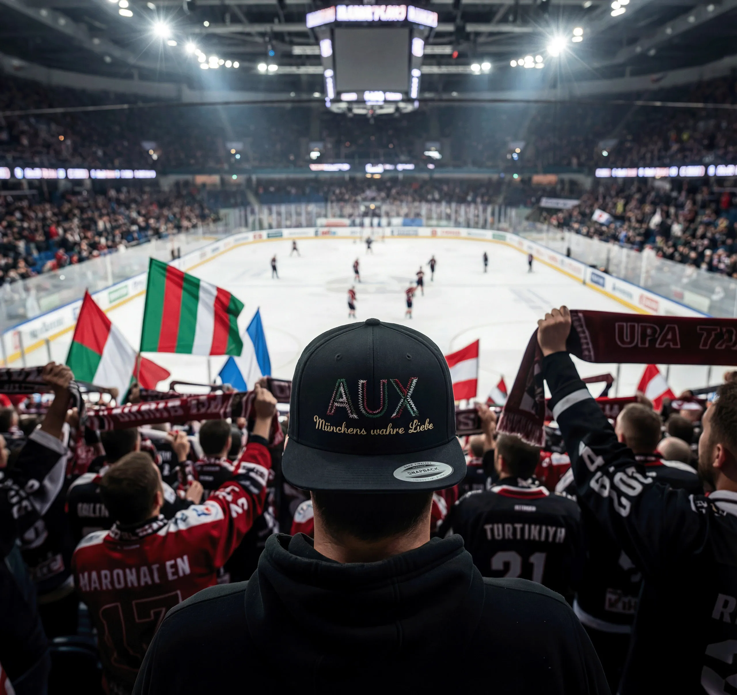 Fan mit OVERVIPE Snapback im Stadion